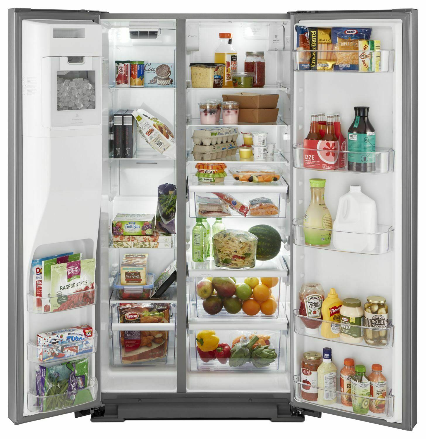 Whirlpool WRSA71CIHZ 36-inch Wide Contemporary Handle Counter Depth Side-by-Side Refrigerator - 21 cu. ft.