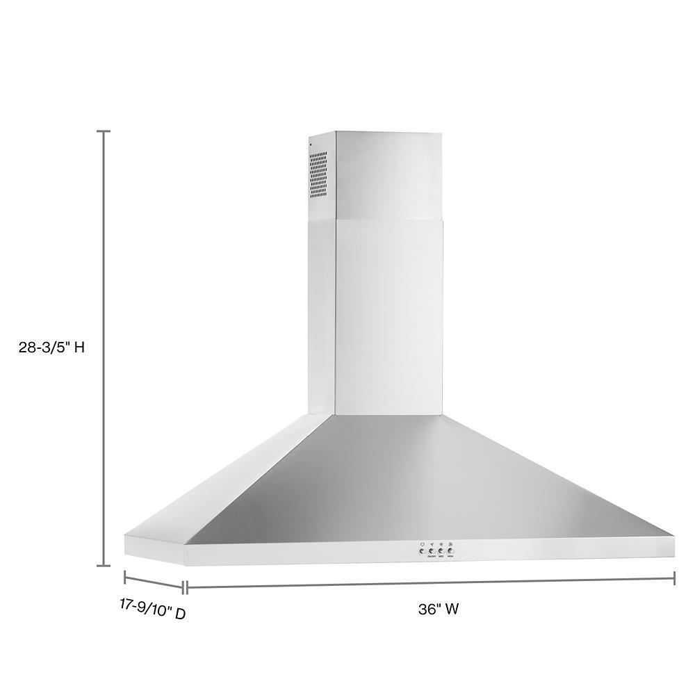 Whirlpool WVW73UC6LS ENERGY STAR® Certified 36" Chimney Wall Mount Range Hood