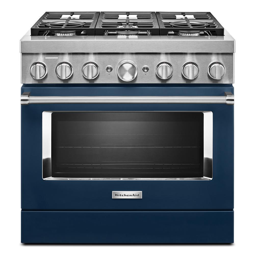 KFDC506JIB KitchenAid® 36'' Smart Commercial-Style Dual Fuel Range with 6 Burners