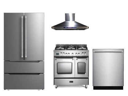 Verona VPFSGE365DSS Prestige 36" Dual Fuel Double Oven Range - Stainless Steel