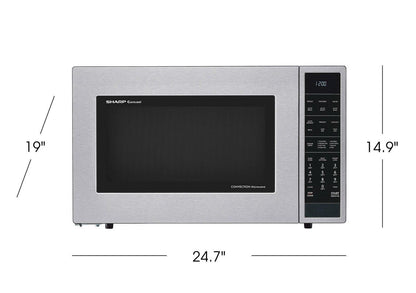 Sharp 1.5 cu. ft. 900W Sharp Stainless Steel Carousel Convection   Microwave Oven