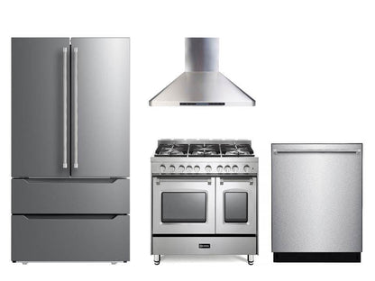Verona VPFSGG365DSS Prestige 36" Gas Double Oven Range - Stainless Steel