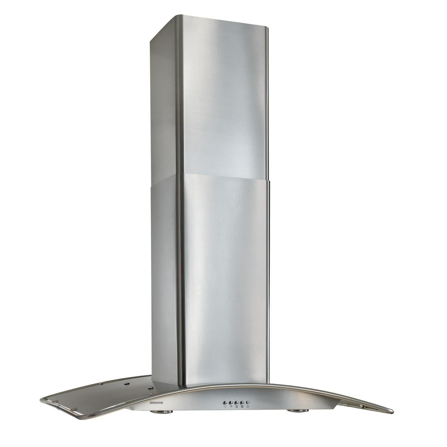 Broan® 36-Inch Convertible Arched Stainless Steel Island Range Hood, 450 CFM