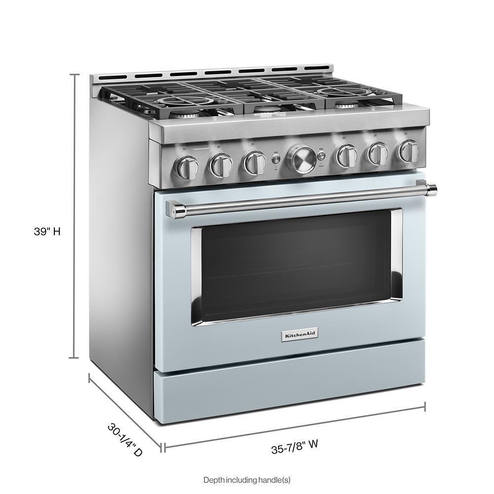 KFGC506JMB KitchenAid® 36'' Smart Commercial-Style Gas Range with 6 Burners