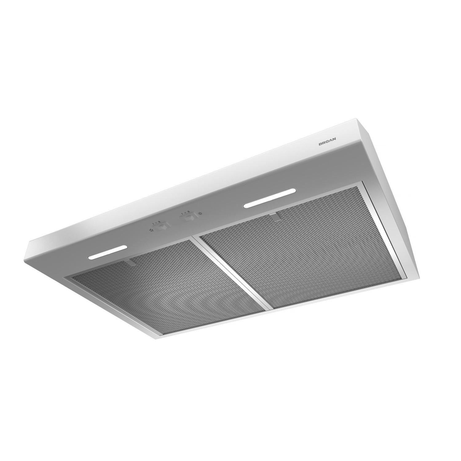 BCSEK124WW Broan® 24-Inch Convertible Under-Cabinet Range Hood, ENERGY STAR®, 300 Max Blower CFM, White