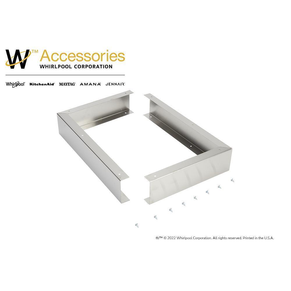 Whirlpool 8171339 Microwave Side Panel Kit, Stainless Steel, for 36" W openings under 12" cabinets, fits 30" JMC2430DS and JMC2430DP