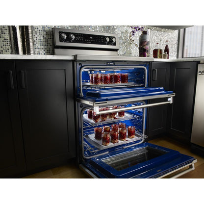 Kitchenaid KFED500ESS 30-Inch 5 Burner Electric Double Oven Convection Range