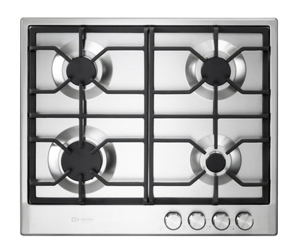 VDGCT424FSS Verona 24" Designer Gas Cooktop-Brass Burners SS