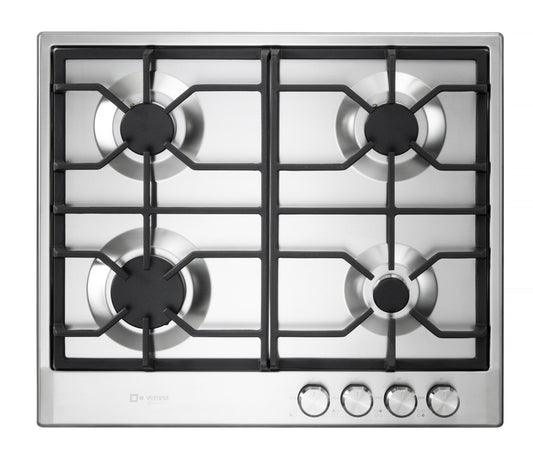 VDGCT424FSS Verona 24" Designer Gas Cooktop-Brass Burners SS