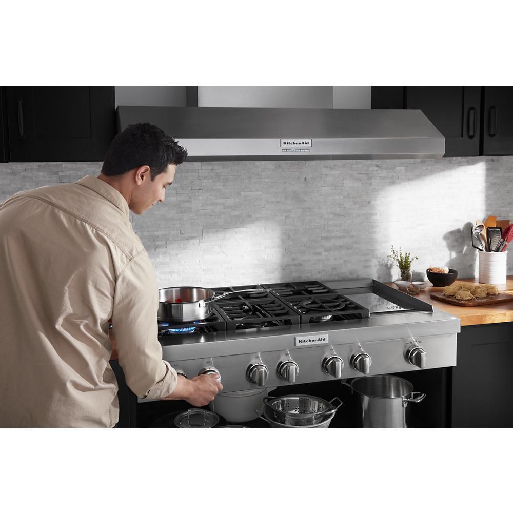 KCGC558JSS KitchenAid® 48'' 6-Burner Commercial-Style Gas Rangetop with Griddle