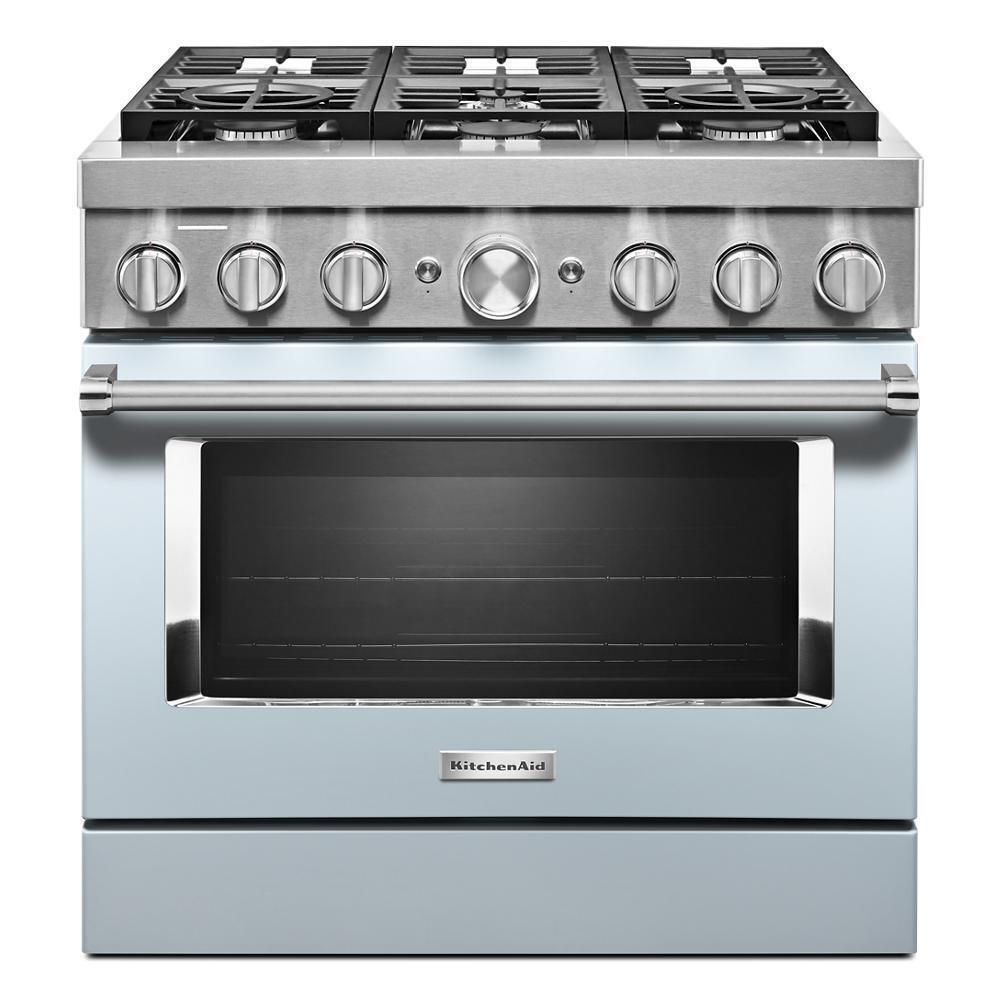 KFDC506JMB KitchenAid® 36'' Smart Commercial-Style Dual Fuel Range with 6 Burners