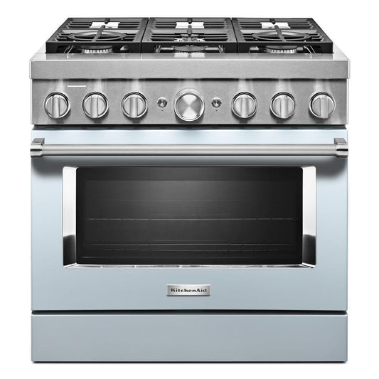 KFDC506JMB KitchenAid® 36'' Smart Commercial-Style Dual Fuel Range with 6 Burners