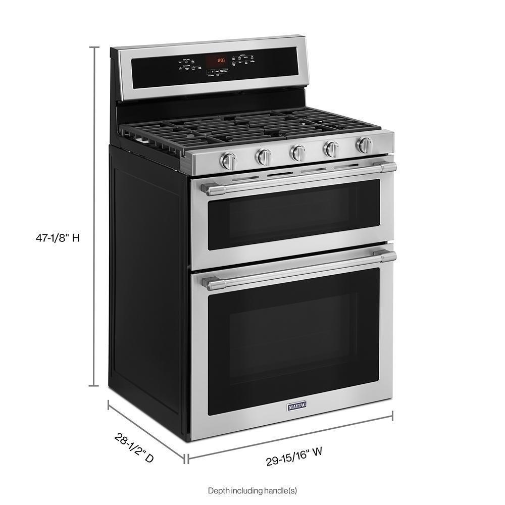 Maytag MGT8800FZ 30-Inch Wide Double Oven Gas Range With True Convection - 6.0 Cu. Ft.