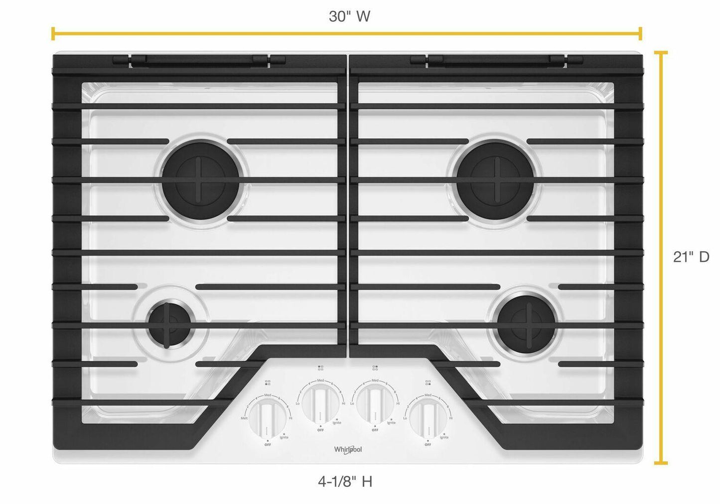 30-inch Gas Cooktop with EZ-2-Lift™ Hinged Cast-Iron Grates