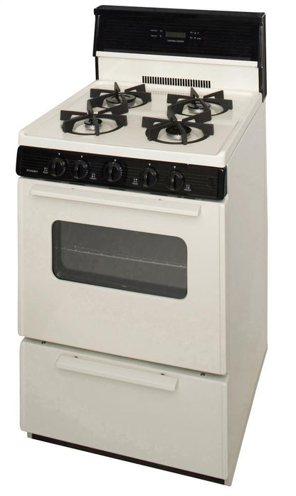 Premier SJK240TP0 24 in. Freestanding Sealed Burner Spark Ignition Gas Range in Biscuit