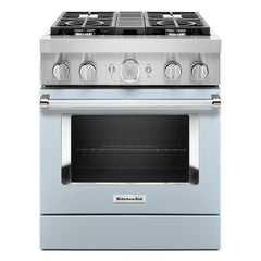 KFDC500JMB KitchenAid® 30'' Smart Commercial-Style Dual Fuel Range with 4 Burners