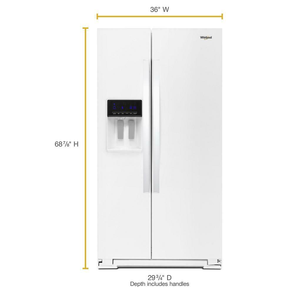 Whirlpool WRS571CIHW 36-inch Wide Counter Depth Side-by-Side Refrigerator - 21 cu. ft.