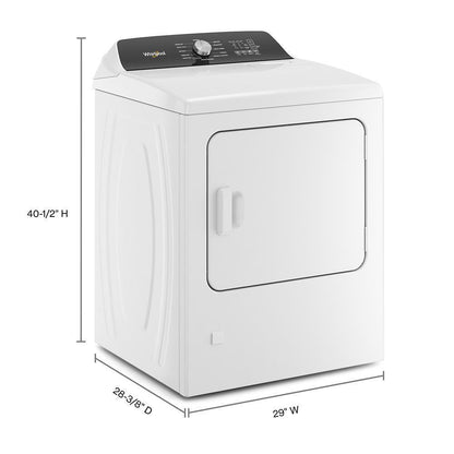 Whirlpool WGD5050LW 7.0 Cu. Ft. Top Load Gas Moisture Sensing Dryer with Steam