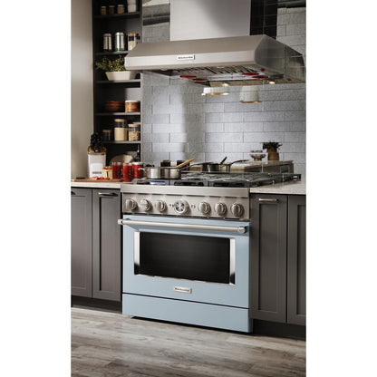 Kitchenaid KVWC956KSS 36" 585 or 1170 CFM Motor Class Commercial-Style Wall-Mount Canopy Range Hood