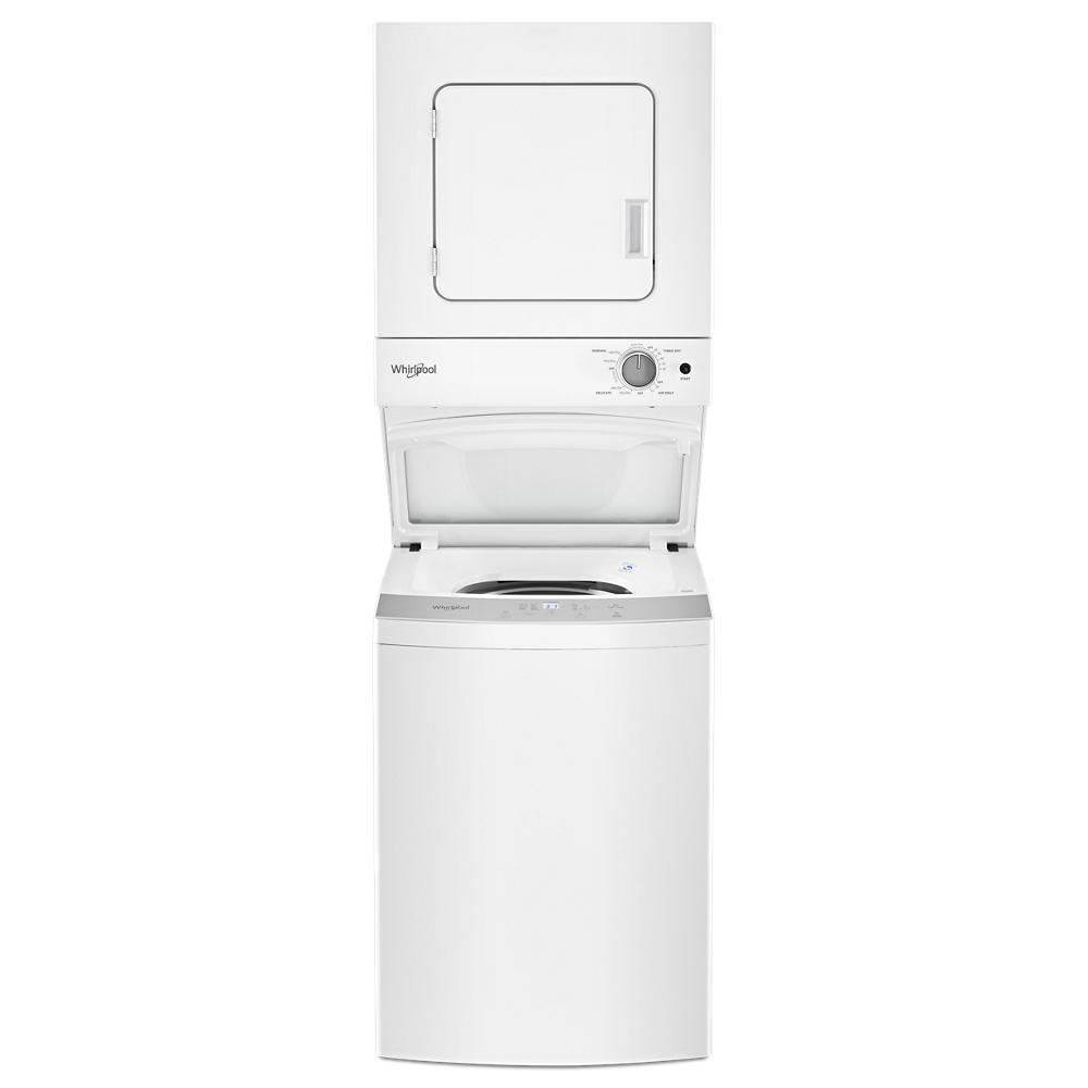 Whirlpool WET4124HW 1.6 cu.ft, 120V/20A Electric Stacked Laundry Center with 6 Wash cycles and Wrinkle Shield™