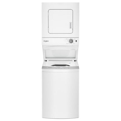 Whirlpool WET4124HW 1.6 cu.ft, 120V/20A Electric Stacked Laundry Center with 6 Wash cycles and Wrinkle Shield™