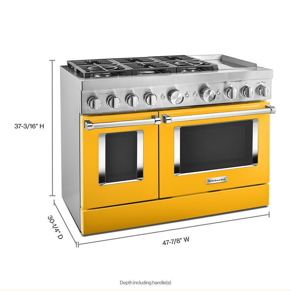 KFDC558JYP KitchenAid® 48'' Smart Commercial-Style Dual Fuel Range with Griddle