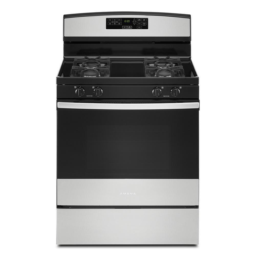 Amana AGR6603SMS 30-inch Gas Range with Self-Clean Option