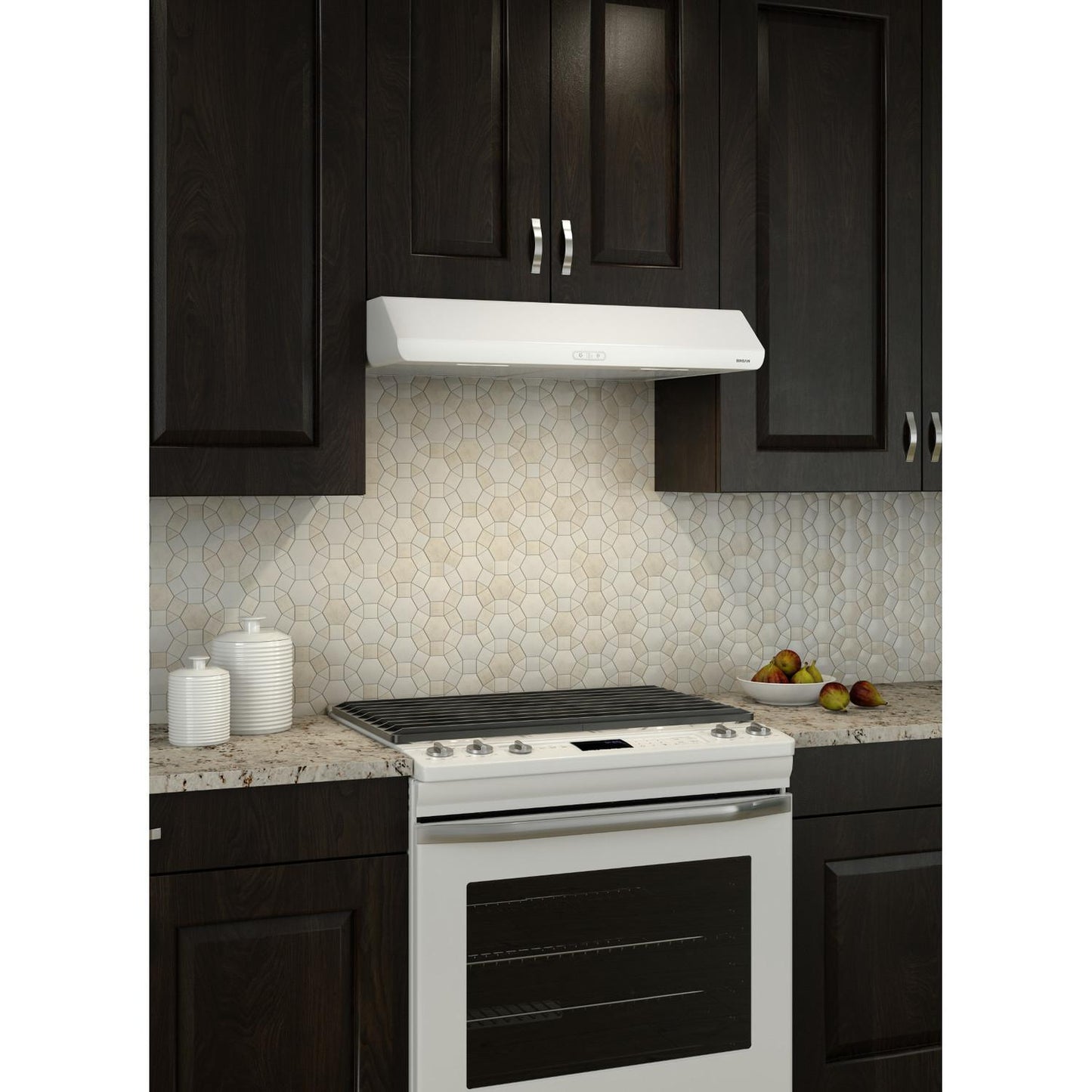 BKDEG130WW Broan® Sahale 30-Inch Convertible Under-Cabinet Range Hood, ENERGY STAR®, 375 Max Blower CFM, White