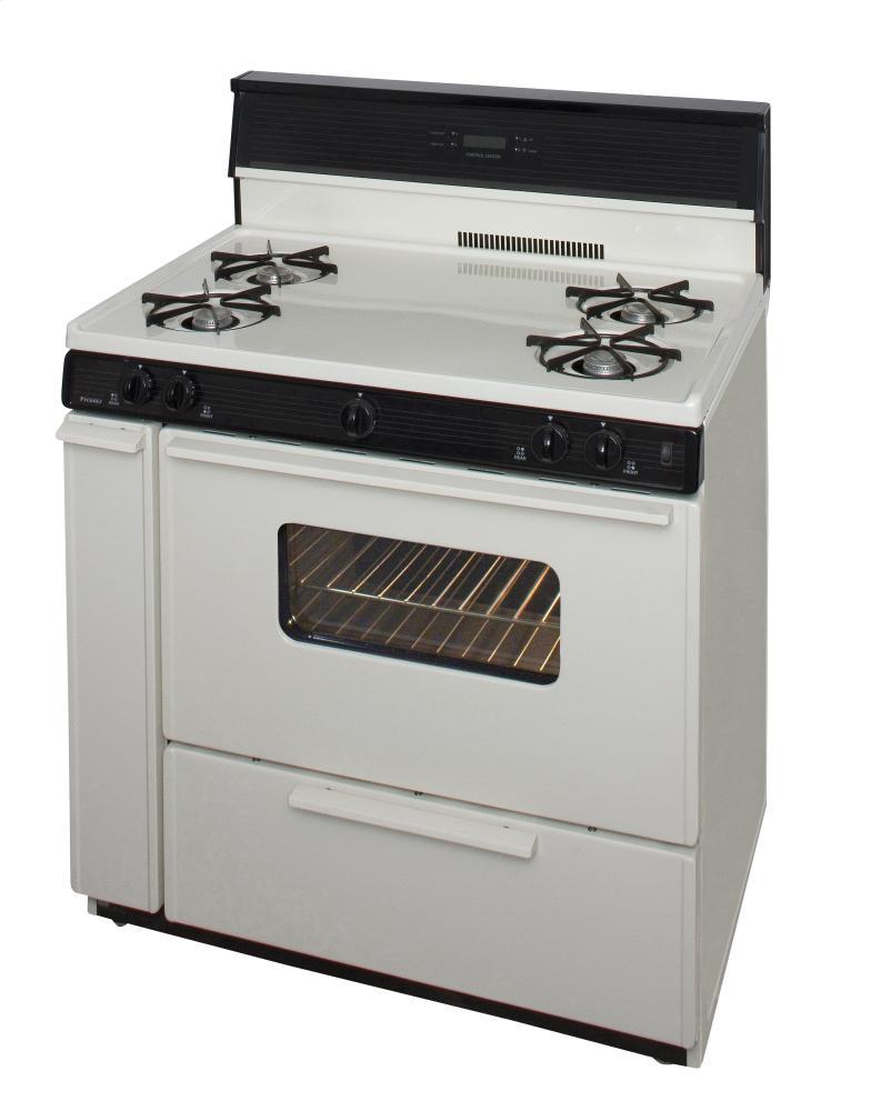 Premier SLK240TP0 36 in. Freestanding Gas Range in Biscuit