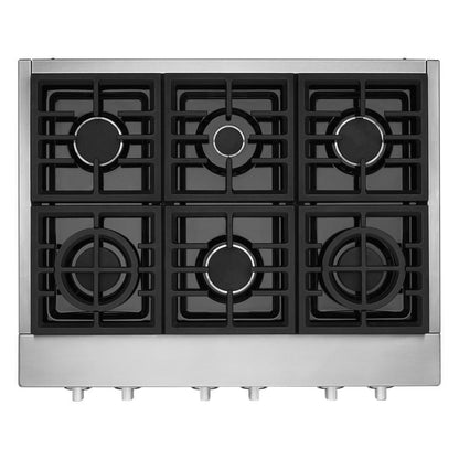 KCGC506JSS KitchenAid® 36'' 6-Burner Commercial-Style Gas Rangetop