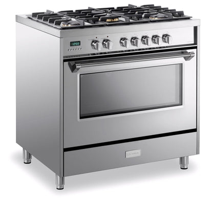 Verona VDFSGE365SS Designer 36" Dual Fuel Single Oven - Stainless Steel