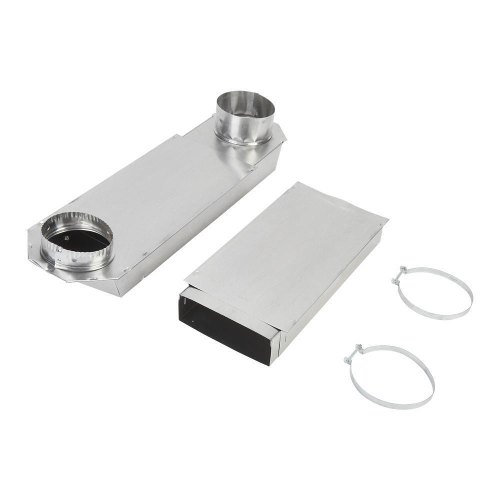 Whirlpool 4396014 29"-50" Dryer Telescoping Vent Periscope for 2.5" clearance, with 1 male snap-lock fitting and 1 draw-band collar