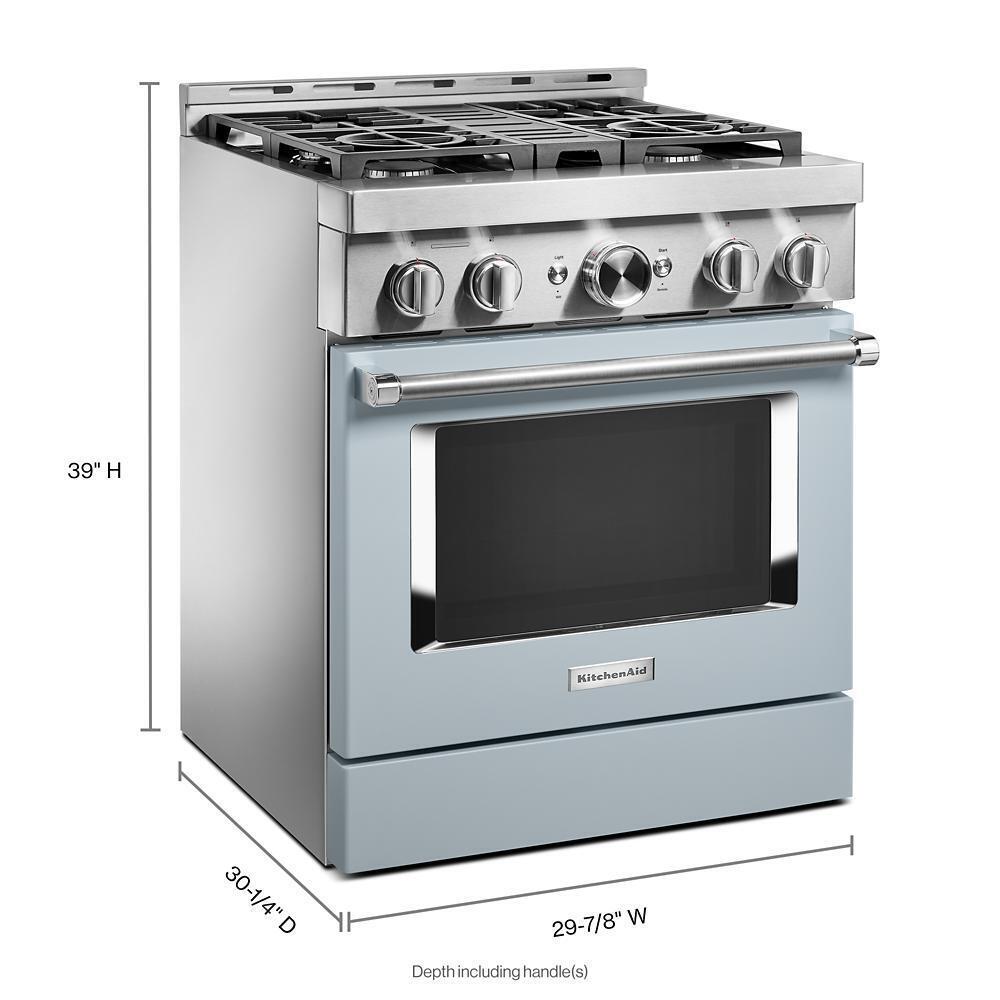 KFGC500JMB KitchenAid® 30'' Smart Commercial-Style Gas Range with 4 Burners