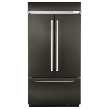 Kitchenaid KBFN502EBS 24.2 Cu. Ft. 42" Width Built-In Stainless French Door Refrigerator with Platinum Interior Design