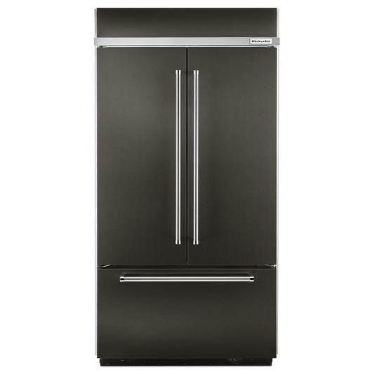 Kitchenaid KBFN502EBS 24.2 Cu. Ft. 42" Width Built-In Stainless French Door Refrigerator with Platinum Interior Design