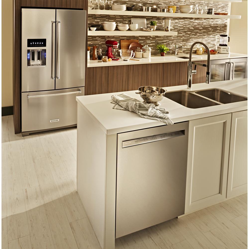 Kitchenaid KRFF577KPS 26.8 Cu. Ft. Standard-Depth French Door Refrigerator with Exterior Ice and Water Dispenser