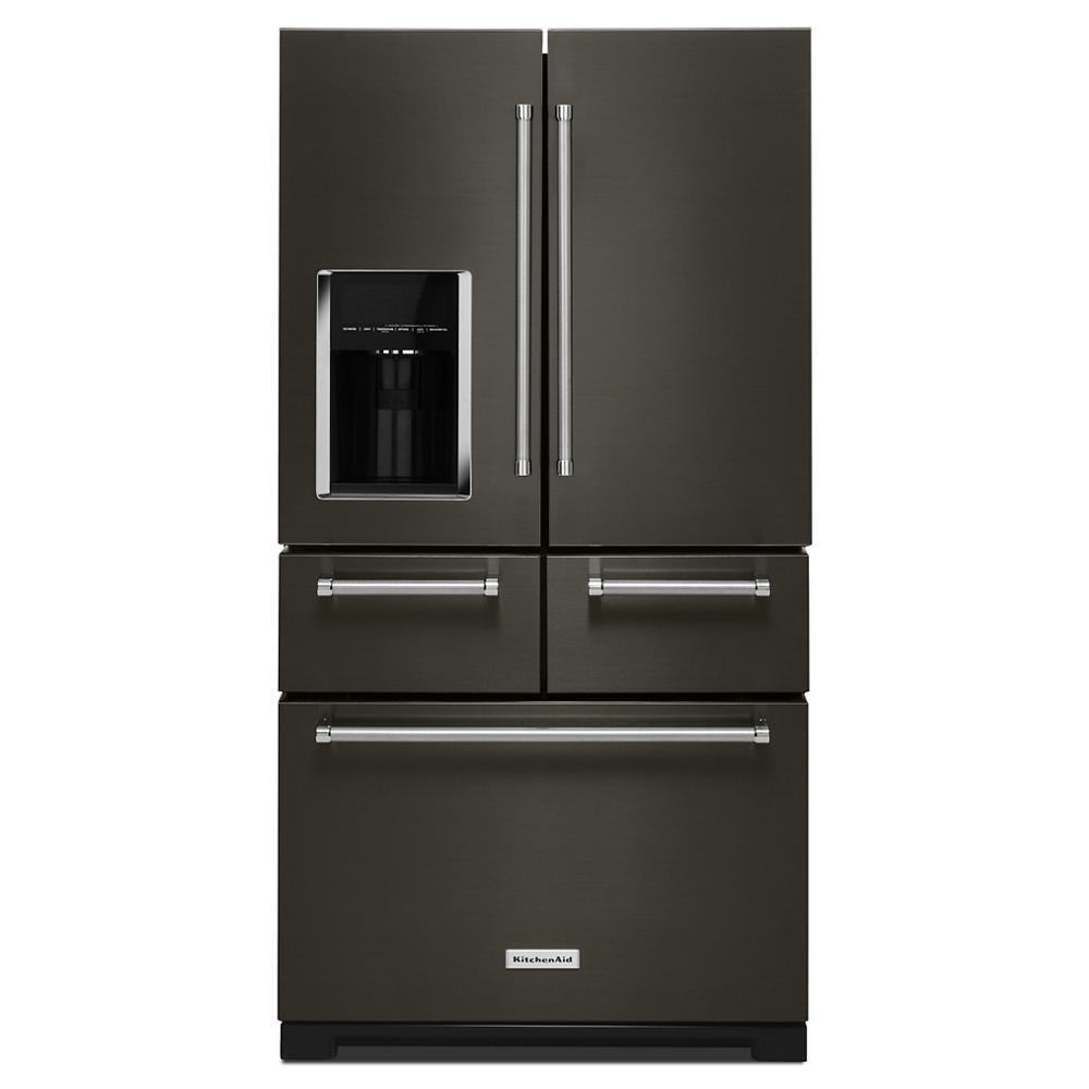 Kitchenaid KRMF706EBS 25.8 Cu. Ft. 36" Multi-Door Freestanding Refrigerator with Platinum Interior Design and PrintShield™ Finish