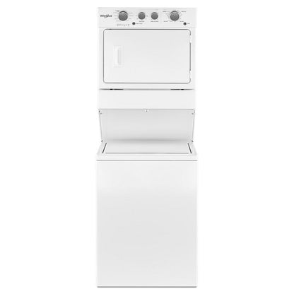 Whirlpool WETLV27HW 3.5 cu.ft Long Vent Electric Stacked Laundry Center 9 Wash cycles and AutoDry™