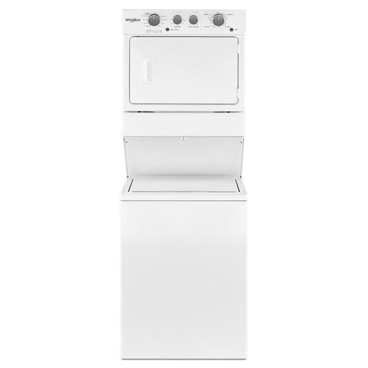 Whirlpool WETLV27HW 3.5 cu.ft Long Vent Electric Stacked Laundry Center 9 Wash cycles and AutoDry™