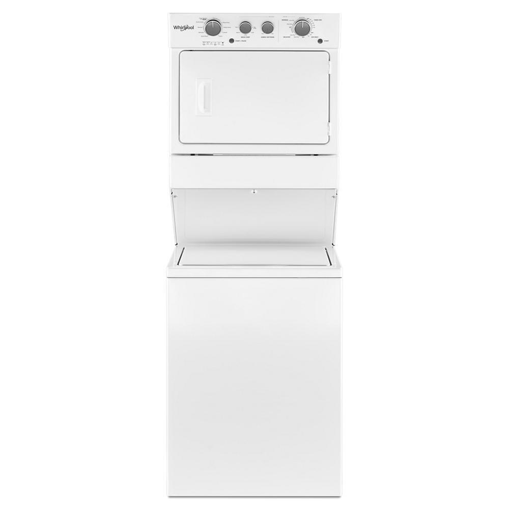 Whirlpool 3.5 cu.ft Long Vent Gas Stacked Laundry Center 9 Wash cycles and Wrinkle Shield™