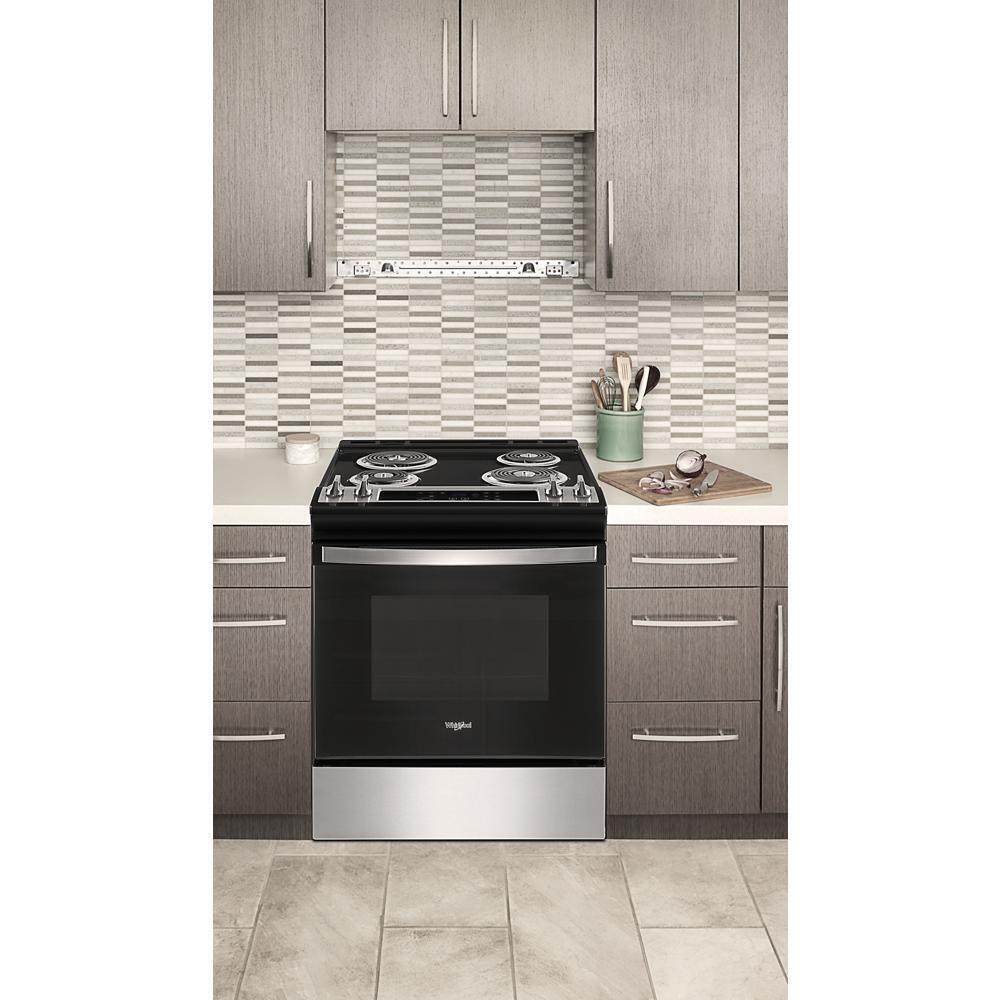 Whirlpool WEC310S0LS 4.8 Cu. Ft. Whirlpool® Electric Range with Frozen Bake™ Technology