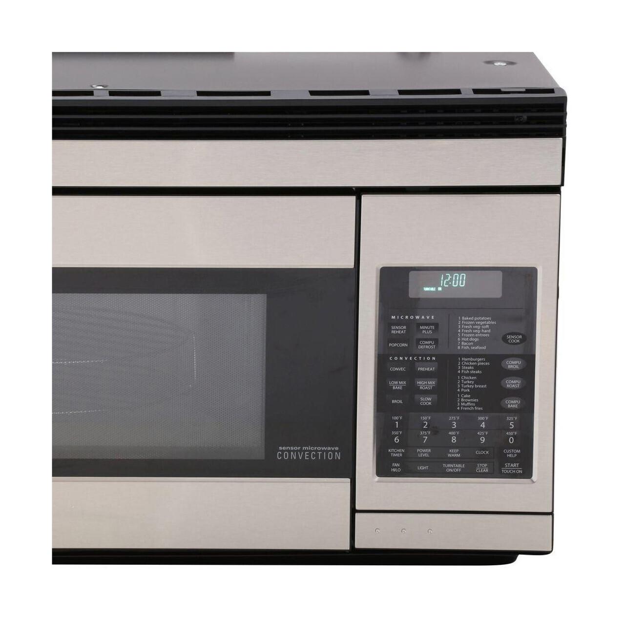 Sharp R1874TY 1.1 cu. ft. 850W Sharp Stainless Steel Over-the-Range Convection Microwave Oven