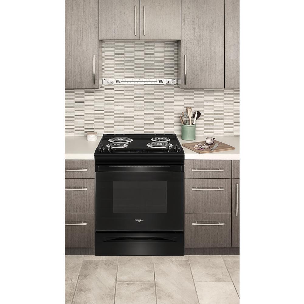 Whirlpool WEC310S0LB 4.8 Cu. Ft. Whirlpool® Electric Range with Frozen Bake™ Technology