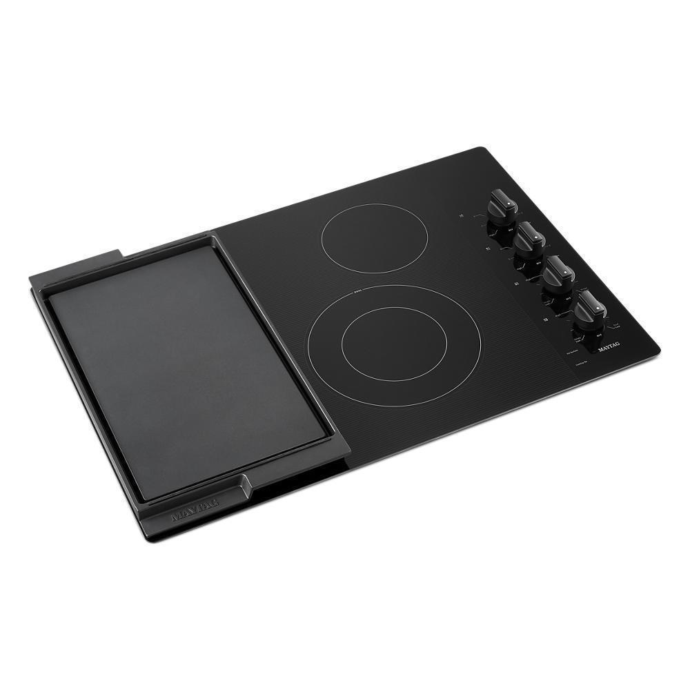 Maytag 30-Inch Electric Cooktop with Reversible Grill and Griddle