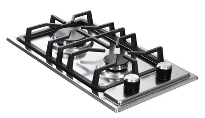 VDGCT212FSS Verona 12" Designer Gas Cooktop - Brass Burners - SS
