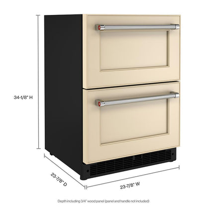 Kitchenaid KUDR204KPA 24" Panel-Ready Undercounter Double-Drawer Refrigerator