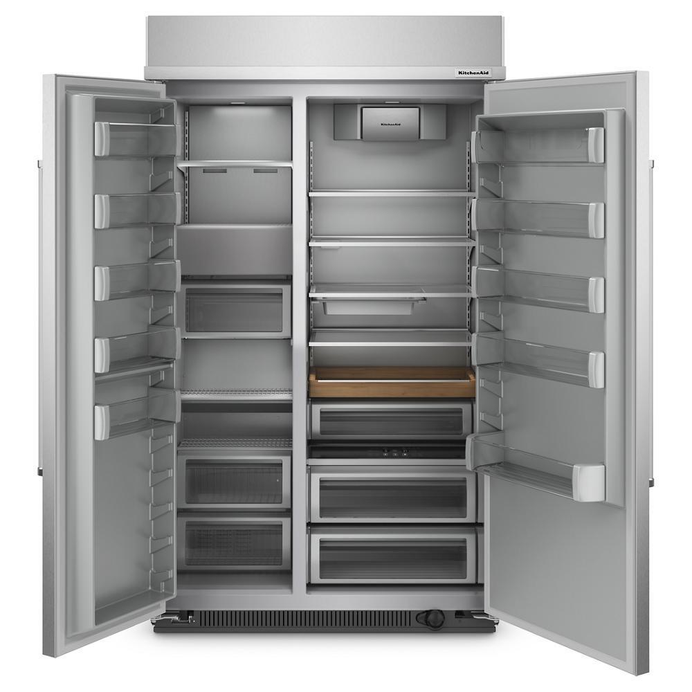 Kitchenaid KBSN708MPS 30 Cu. Ft. 48" Built-In Side-by-Side Refrigerator with PrintShield™ Finish