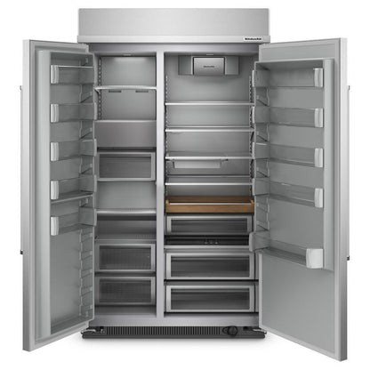 Kitchenaid KBSN708MPS 30 Cu. Ft. 48" Built-In Side-by-Side Refrigerator with PrintShield™ Finish