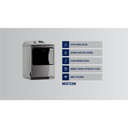 Maytag MED7230HC Smart Top Load Electric Dryer with Extra Power - 7.4 cu. ft.