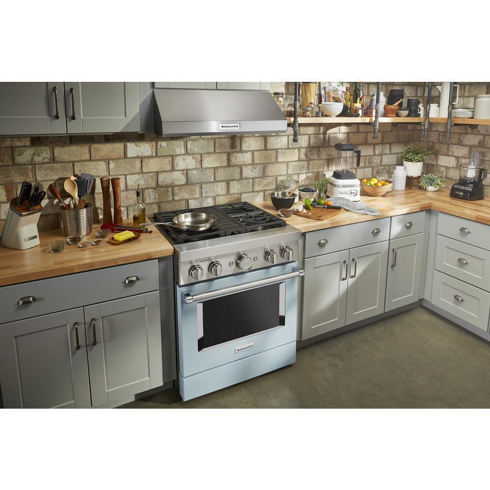 KFDC500JMB KitchenAid® 30'' Smart Commercial-Style Dual Fuel Range with 4 Burners